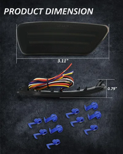Vista 6 de Bestview 4-en-1 Luz Reflectora de Parachoques Trasero Compatible con Jeep Grand Cherokee Compass Patriot Dodge Journey 2011-2021, Función como Luz