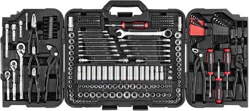 Vista 11 de STARWORK TRUE MECHANIC - Juego de herramientas mecánicas de 303 piezas, profesional, SAE/métrico