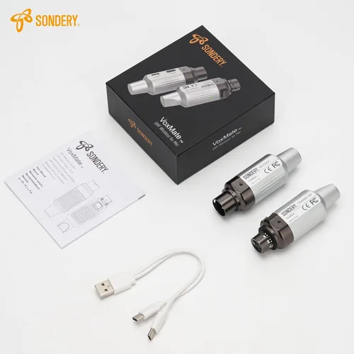 Vista 8 de Sondery Transmisor y receptor inalámbricos UHF XLR recargables 7 canales para micrófonos dinámicos de bobina móvil