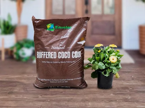 Vista 2 de Mezcla de tierra para macetas en bolsa de 50 litros Envelor, tierra para plantas de interior y exterior, 1.75 pies cúbicos, mezcla para macetas