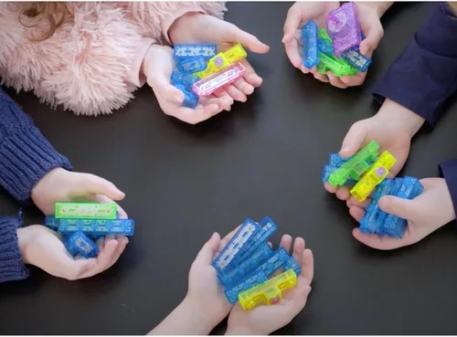 Vista 7 de E-Blox Kit de circuito STEM de bloques de construcción, construye tu propia máquina de eructos y pedos, añade sonidos divertidos a proyectos