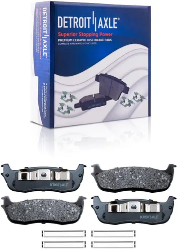 Vista 99 de Detroit Axle - Pastillas de freno traseras para Toyota Prius 2012-2015 Prius Plug-In 2017-2018 Corolla iM 2016 Sion iM 2011-2017 Lexus CT200h