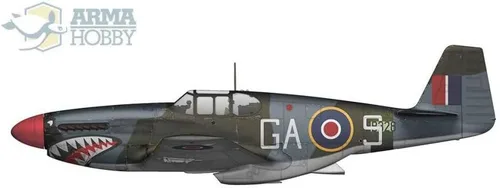 Vista 4 de Arma Hobby 1/72 P-51 C Mustang Mk. III Modelo Kit