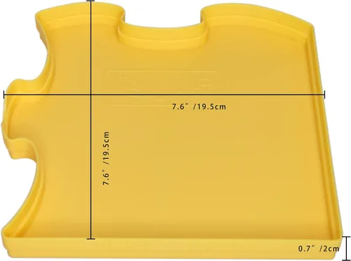 Vista 2 de 8 bandejas apilables con forma de rompecabezas, incluye rompecabezas de 1000 piezas, organiza rompecabezas de hasta 1500 piezas (amarillo)