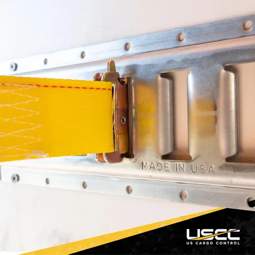 Vista 8 de US Cargo Control E Track, Hecho en EE. UU., Riel de E Track de acero calibre 12 de 5 pies galvanizado, Rieles horizontales ETrack para remolques
