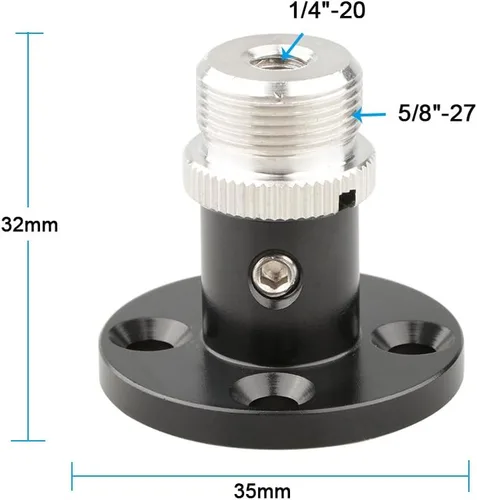 Vista 2 de CAMVATE Soporte de mesa para micrófono con rosca de 5/8"-27 - 1193