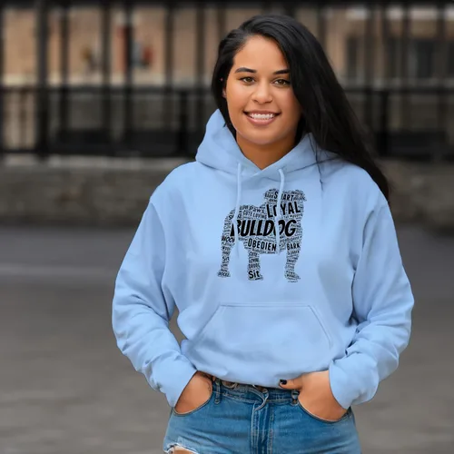 Vista 22 de ThisWear Sudadera con capucha con capucha de Bulldog Inglés Word Art Dog Puppy Owner Gift Hoodie