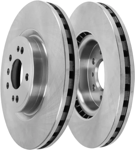 Vista 208 de Detroit Axle - Rotores de freno delantero para 04-13 Mazda 3 Rotores de frenos de disco 06-15 Mazda 5 Reemplazo: Rotor regular delantero de 11.81