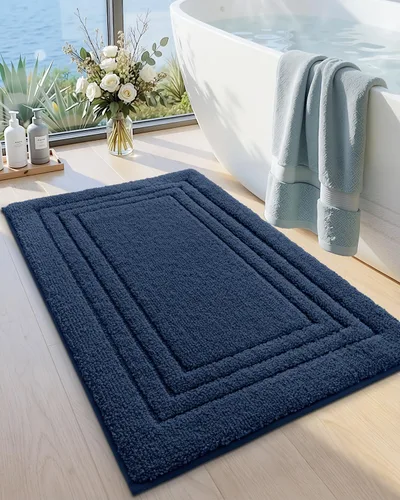 Vista 11 de DEXI Tapetes de baño, 32 x 20 pulgadas, antideslizantes, lavables, absorbentes, de secado rápido, para ducha y fregadero, color beige