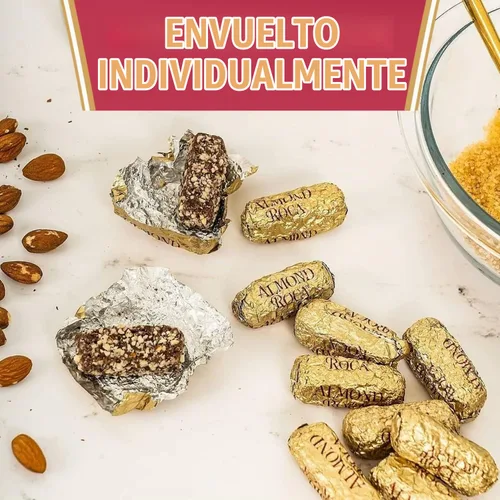 Vista 4 de Almond Roca - Paquete de 1 lata de caramelo de chocolate envuelta