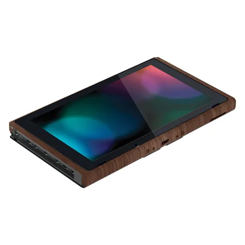 Vista 8 de eXtremeRate Wood Grain Soft Touch Grip Faceplate Backplate DIY Replacement Housing Shell Case for Nintendo Switch Console with Kickstand JoyCon
