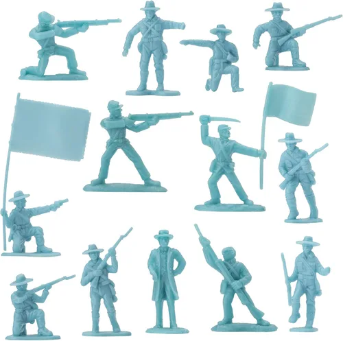 Vista 2 de BMC Civil War Plastic Army Men - 32 figuras de soldado de la batalla de Petersburgo