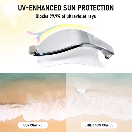Vista 2 de Gafas de natación polarizadas, antiniebla, anti rayos UV, gafas de piscina de visión amplia unisex para adultos, sin fugas, gafas de natación