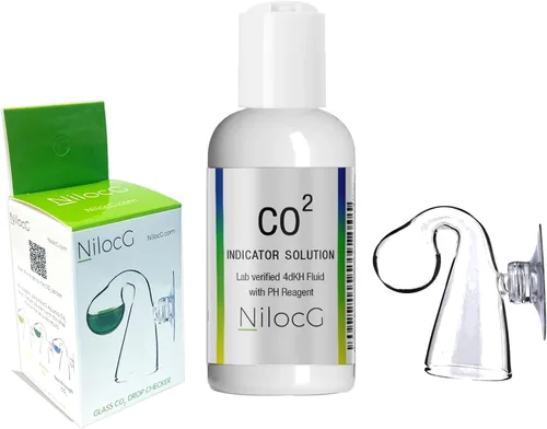 Vista 6 de NilocG Aquatics Glass CO2 - Kit de monitor de CO2 para tanque de acuario - Funcional y confiable - Verificador de gotas transparente, solución