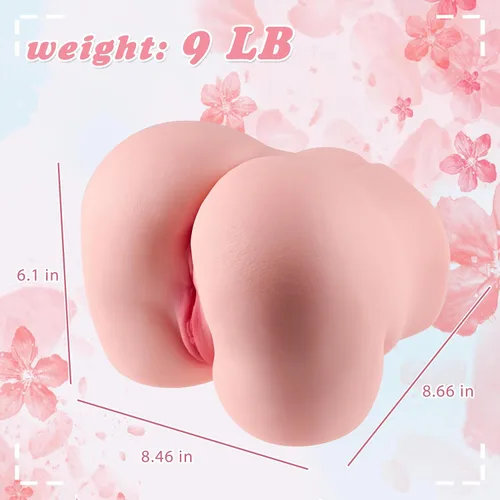 Vista 2 de Muñeca sexual masculina de 9 libras, masturbador masculino, gelatina súper suave, realista, de bolsillo, culo con vagina, sexo anal, cuerpo