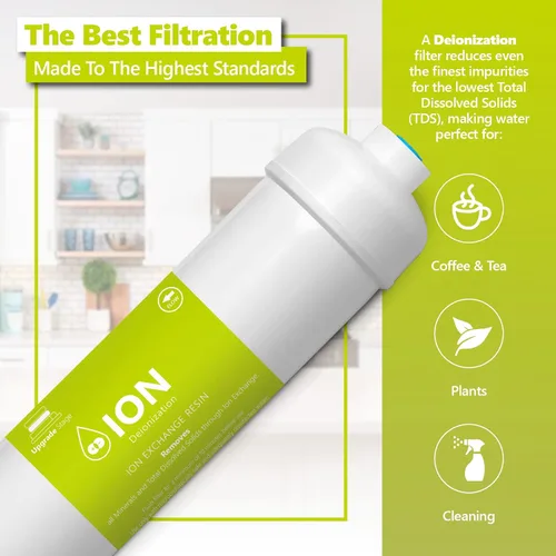 Vista 2 de Express Water Reemplazo del filtro de agua de desionización - Purificador de agua DI - 10 pulgadas - Sistema de ósmosis inversa y debajo
