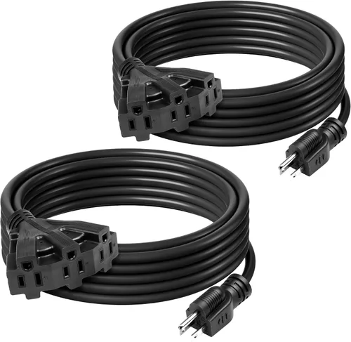 Vista 14 de El juego de cables de extensión para exterior de 2 paquetes de BN-Link es ideal para decoraciones de jardín en días festivos y equipos de jardín.
