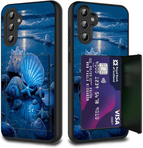 Vista 125 de Funda híbrida de doble capa con función atril para Samsung Galaxy A16 5G de 6.9 pulgadas, diseño de vaca con bandera estadounidense