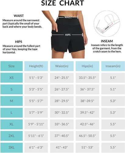 Vista 6 de BALEAF Pantalones cortos de ciclismo de montaña para mujer, 2 en 1, acolchados, MTB de 5 pulgadas, bolsillos acolchados para ciclismo, ciclismo