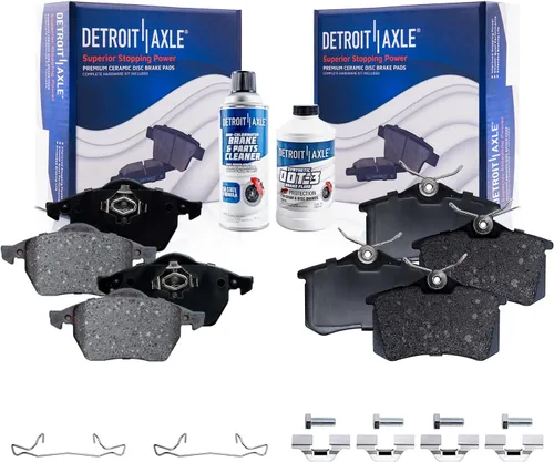 Vista 141 de Detroit Axle - Pastillas de freno de cerámica delanteras Reemplazo de pinza de freno derecha para Dodge Ram 1500 Dakota, Ram 1500 Classic - Juego