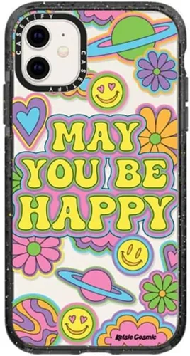 Vista 62 de Funda Impact de CASETiFY para iPhone 11 - Tiempo A Solas de Esther Kim - Negro Claro