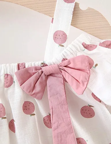 Vista 5 de Hipea Ropa de verano para bebés y niñas pequeñas camisola con volantes lunares y pantalones cortos casuales ropa para recién nacida