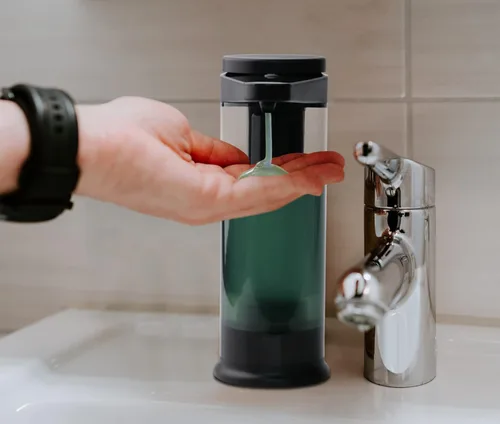 Vista 7 de AIKE Dispensador automático de jabón líquido recargable sin contacto de 17 oz para jabón de platos de cocina