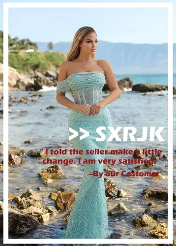 Vista 4 de Vestidos de fiesta de sirena ajustados brillantes para mujer, lentejuelas con tren desmontable, hombros descubiertos, vestidos largos formales