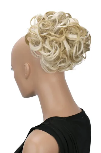 Vista 14 de CAISHA Moño Hairpiece Cola de caballo Topknot Hepburn-Bun Scrunchie Updo Ash Brown Light Blonde Mix HK124