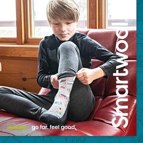 Vista 5 de Smartwool Wintersport - Calcetín OTC con patrón de Yeti para niños