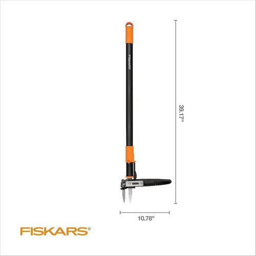 Vista 7 de Fiskars Herramienta de desmalezado de pie con 3 garras, desmalezador de jardín, herramienta de deshierba manual con mango ergonómico de 39" de largo