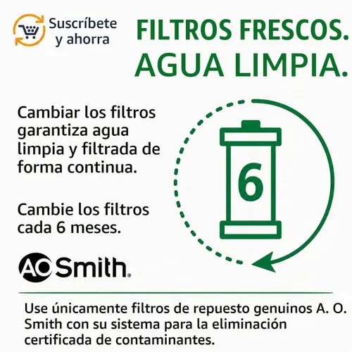 Vista 6 de A. O. Smith AO-4000-CARBON Reemplazo Genuino Para uso con AO-US-RO-4000