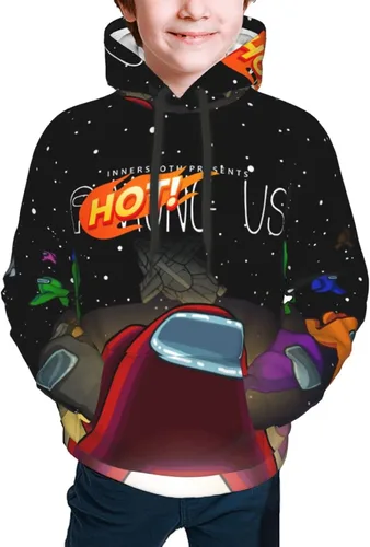 Vista 3 de fewdceor Sudadera con capucha con estampado digital 3D de dibujos animados para niños y niñas adolescentes