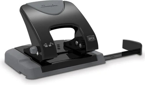 Vista 12 de Swingline - Perforadora de 2 agujeros, perforadora de 20 hojas, perforadora de papel, mango de confort de bajo esfuerzo SmartTouch, guía