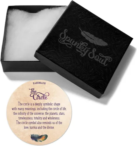 Vista 4 de SPUNKYsoul Pulsera circular de cuero hecha a mano con 5 envolturas para mujer, Cuero, Sin gemas.