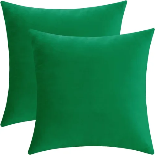 Vista 24 de Jeneoo Juego de 2 fundas decorativas para cojines de terciopelo suave y cómodo, funda sólida para cojín de sofá, decoración