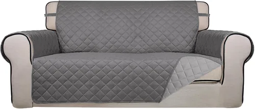 Vista 172 de PureFit - Funda de sofá acolchada reversible, protector de muebles impermeable, funda de sofá lavable con espuma antideslizante y correas elásticas