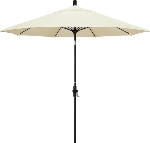 Vista 30 de California Umbrella GSCUF908117-5410 - Sombrilla redonda de 9 pies con poste de aluminio y varillas de fibra de vidrio para patio, 9 pies
