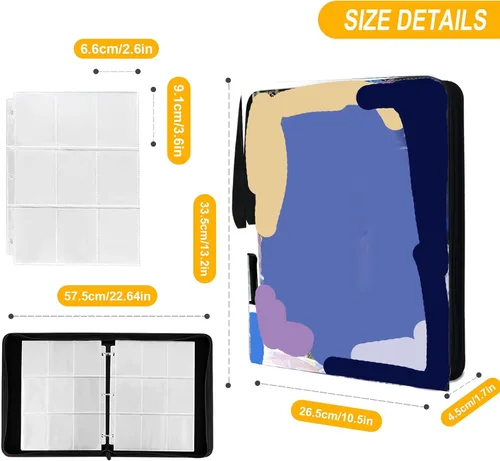 Vista 2 de Carpeta de cartas YGO, se adapta a 900 cartas, soporte para álbum de coleccionista de cartas, con 50 fundas extraíbles, juguetes, regalos para niños