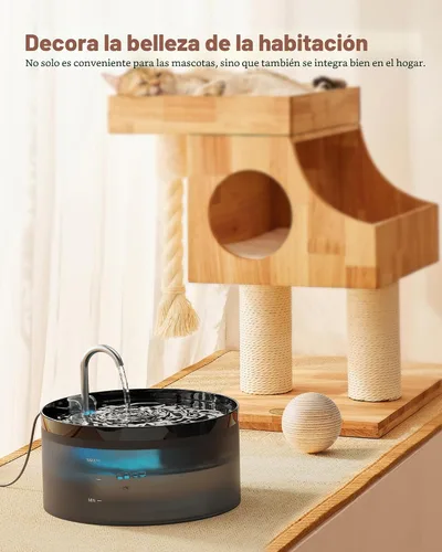 Vista 2 de Fuente de agua para gatos: fuente para gatos de 108 oz/3.2 L, dispensador de bebida súper silencioso para mascotas, fuentes de agua para gatitos