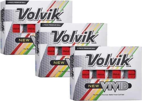 Vista 6 de Volvik Juego de 3 pelotas de golf de color mate de alta visibilidad, 3 docenas (36 bolas)