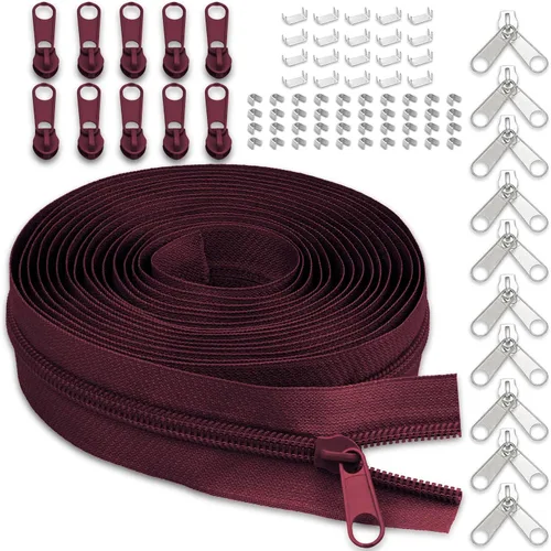 Vista 32 de Cinta de cremallera de nailon #3 para coser: YZSFIRM 10 yardas negras por The Yard Cremalleras de bobina de nailon para costura DIY y manualidades