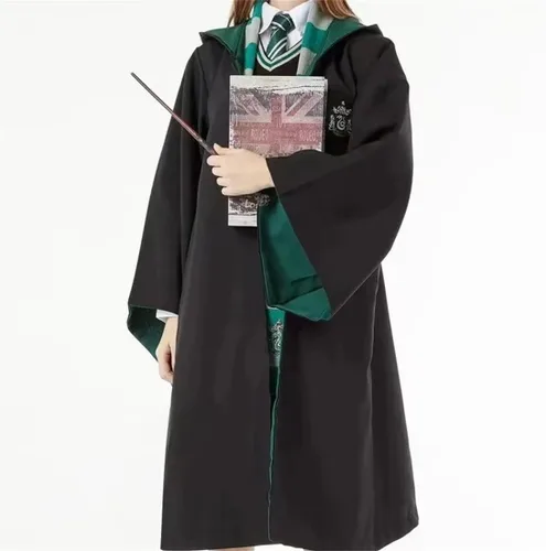 Vista 5 de Utaomld Magician Robe Wizard Witch Cloak Magical School Hood Robes Halloween Cosplay Costumes Adult Teens Cape Party Props