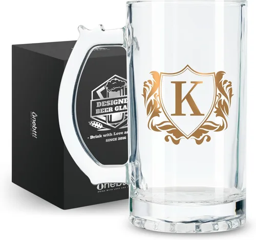 Vista 16 de Onebttl Regalos personalizados de cerveza para hombres amantes de la cerveza, taza de cerveza pesada de 17 onzas con asa para jefe como regalo