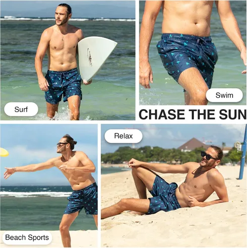 Vista 5 de Kanu Surf Mens Monaco Swim Trunks (Regular & Extended Sizes)