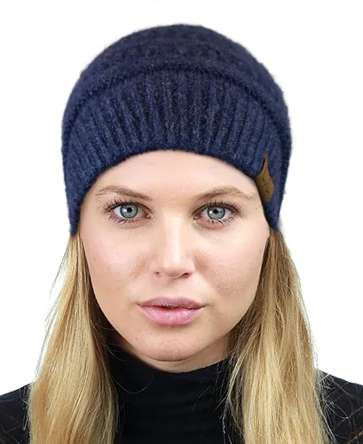 Vista 619 de C.C Trendy Warm Chunky Soft Stretch Cable Knit Beanie