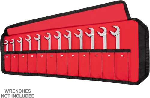 Vista 2 de TEKTON Funda para llave de cabeza angular de 12 herramientas (rojo, 0.315-0.748 in) OTP21201 Fabricado en Estados Unidos