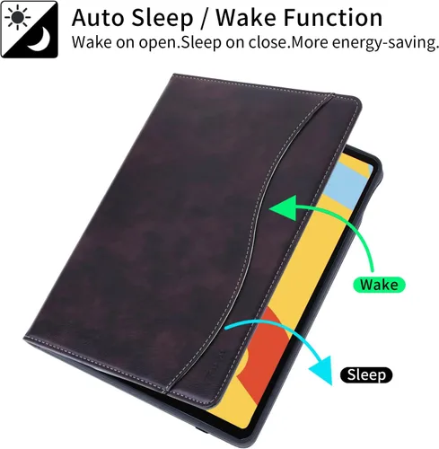 Vista 6 de HFcoupe Funda protectora de soporte multiángulo para iPad de 9ª, 8ª y 7ª generación (2021/2020/2019), funda protectora con soporte multiángulo