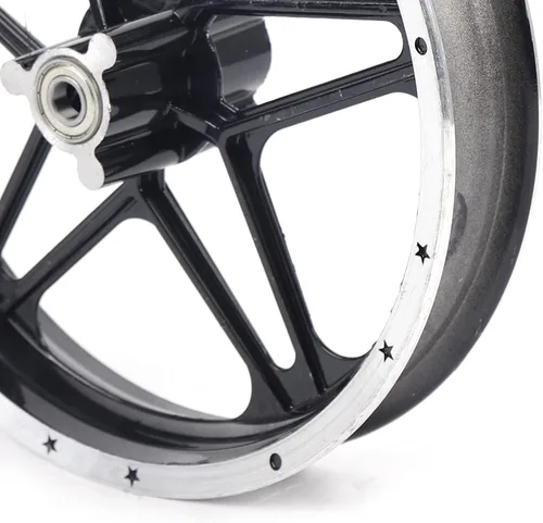 Vista 7 de Llanta de Neumático 2.50-10'' Rueda Delantera Trasera Llantas de Rueda para Mini Bicicleta de Bolsillo E-bike 49-50cc Bicicleta de Tierra Cubo