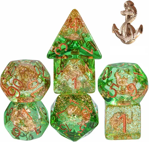 Vista 14 de UDIXI Juego de 7 dados poliédricos DND D&D, RPG D y D con bolsa de almacenamiento para juegos de rol y otros juegos de mesa (Aarakocra)